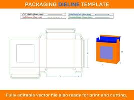 Lipstik Box, Gift Box Dieline Template vector