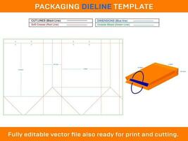 bag 26x12x35 cm Shopping Bag Dieline Template vector