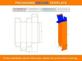 surtido lipstik caja dieline modelo vector