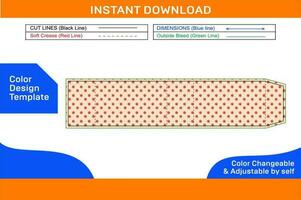 Packaging Sleeve  box dieline template and 3D box design easily editable and resizeable Color Design Template vector