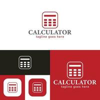 Simple calculator logo. Minimal Icon Style.Vector Illustration.Black and white.Unique, elegant, modern style. vector