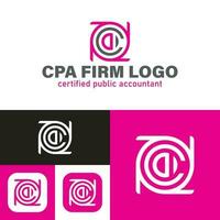 Simple Certified Public Accountant Logo Template.CPA firm logo. Black and white. Vector Illustration.