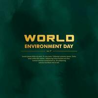 World Environment day. Happy Environment day, 05 June. simple vector banner with green color background