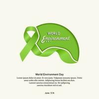 World Environment day. Happy Environment day, 05 June. simple vector banner with white color background