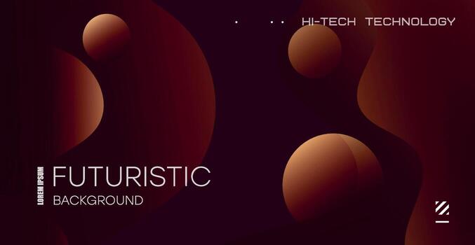 Abstract liquid shapes. Dark background with liquid and round brown wax shapes, with shadows and light effects. Modern design template for text. vector