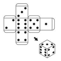 Vector Illustration Of Dice Template