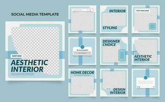 social media template banner house architecture service promotion vector