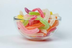 Long Soft Colorful Chewy Sugary Sour Candy Gummy Sweet Assortment , photo