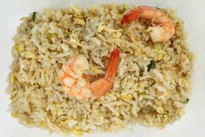 Thai style prawn seafood fred rice photo