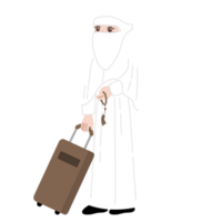 islamico pellegrinaggio cartone animato personaggio illustrazione png