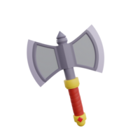 3d rendering game asset axe png