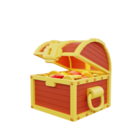 3d rendering game asset treasure chest png