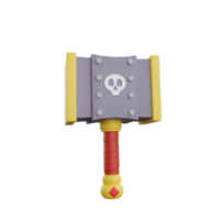 3d rendering game asset hammer png