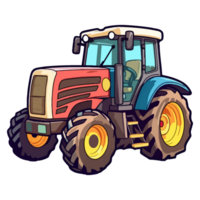 Colorful Tractor Farm pop art style, Tractor Farm Sticker, pastel cute colors, . png