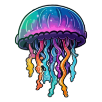 vistoso Medusa logo popular Arte estilo, Medusa pegatina, pastel linda colores, ai generado. png