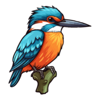 kleurrijk ijsvogel vogel knal kunst stijl, ijsvogel sticker, pastel schattig kleuren, ai gegenereerd. png