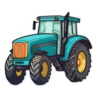 Colorful Tractor Farm pop art style, Tractor Farm Sticker, pastel cute colors, . png