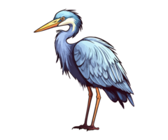 Blue Heron Logo, Blue Heron Sticker, Pastel cute colors, . png