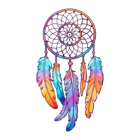 Apanhador de Sonhos boho estilo Magia ritual sonhos, Apanhador de Sonhos decorado, astrologia, espiritualidade, Magia símbolo. étnico tribal elemento, ai gerado. png