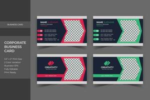 Corporate business card print template design vector