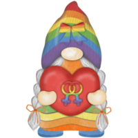 Gnome Watercolor pride month Clipart, Gnome pride, Cute gnome png