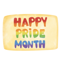 Pride element png, Pride month watercolor clipart png