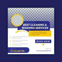 Car washing service social media post design, Web internet ads template. vector