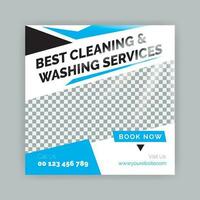 Car washing service social media post design, Web internet ads template. vector