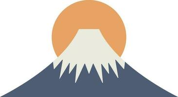 Flat Illustration of Mount Fuji Icon Or Symbol. vector