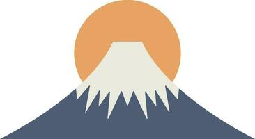 Flat Illustration of Mount Fuji Icon Or Symbol. vector