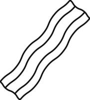 Bacon Icon In Black Linear Style. vector