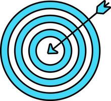 Isolated Target Icon In Turquoise And White Color. vector