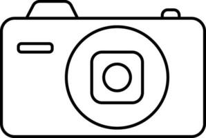 Isolated Instant Camera Icon In Black Line Art. vector