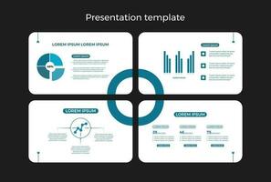 moderno presentación plantillas. resumen blanco, azul, diapositivas folleto cubrir diseño. vector