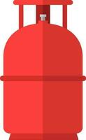 Isolated Gas Cylinder Icon In Flat Style. vector