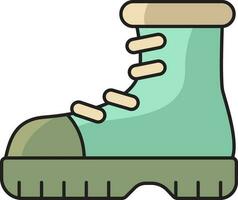 Flat Illustration Of Tricolor Shoes Icon. vector