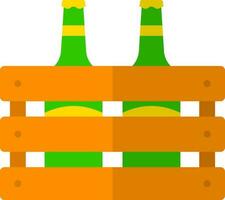 Illustration of Beer Crate Icon In Flat Style. vector