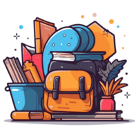 cute illustration of back to school icon png