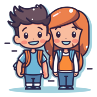cartoon cute student icon png