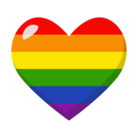 coração de arco-íris lgbtq png