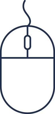 Line Art Of Computer Mouse Icon.