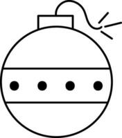 Burning Firecracker Bomb Icon In Line Art. vector