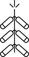Firecracker String Bomb Icon In Line Art. vector