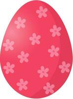 Vector Illustrator Of Red Flower Printed Egg.