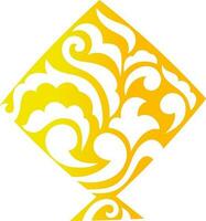 Elegant Kite Element In Gradient Yellow Color. vector