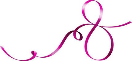 Vector Of Creative 8th Number Made By Pink Ribbon.