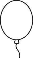 Isolated Balloons Icon in Thin Line Art. vector