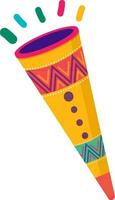 Colorful Vuvuzela Or Horn Element On White Background. vector