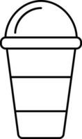 Isolated Dome Cup Icon In Line Art. vector