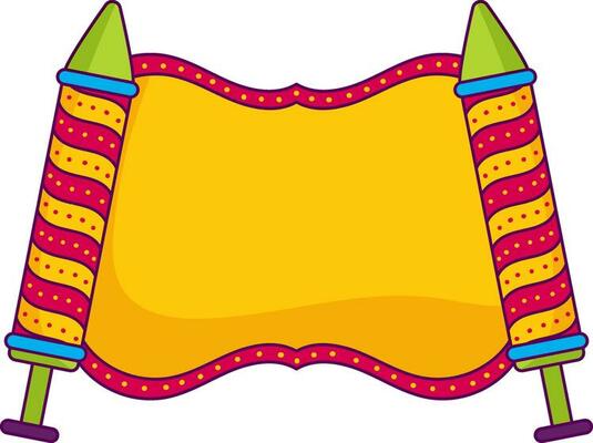 Colorful Dotted Strip Pichkari With Blank Vintage Frame Flat Icon.